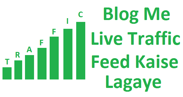 Blog Me Live Traffic Feed Kaise Lagaye