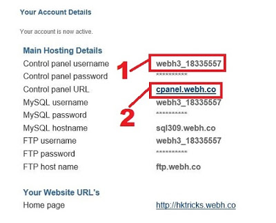 Hosting Account Detail