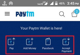 Paytm Wallet Options