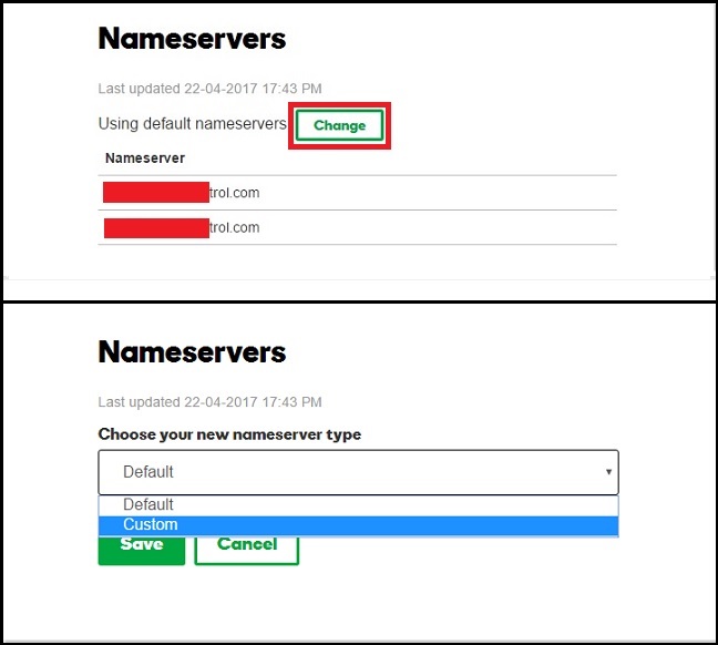 change nameserver