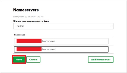 update nameserver