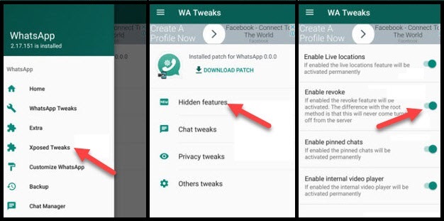 whatsapp tweak setting