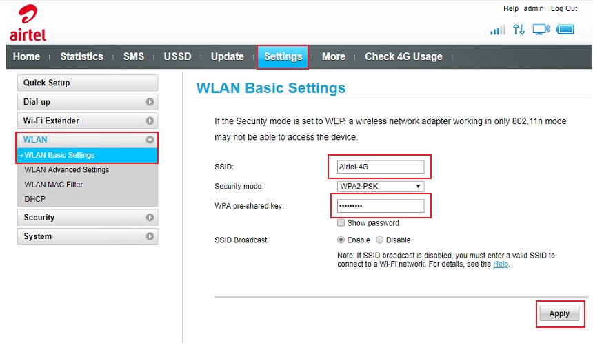 change wifi hotspot pass and name