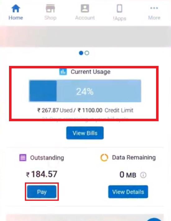 idea postpaid bill payment