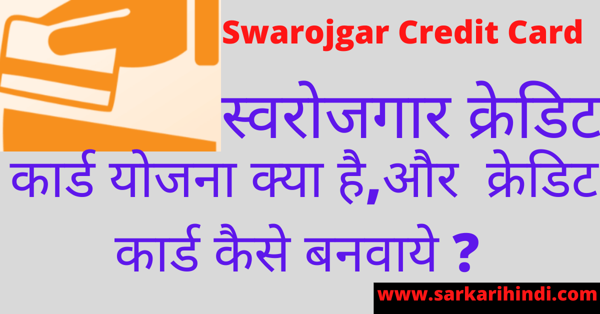 Swarojgar Credit Card Yojana 2024 In Hindi