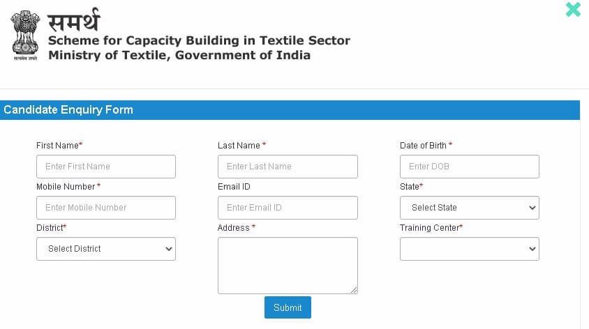  Samarath Yojana Apply Form