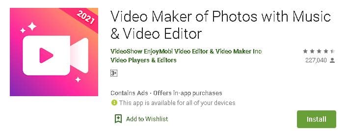 फ़ोटो से वीडियो बनाने वाले एप डाउनलोड करें. Top 5 Photo To Video Maker App