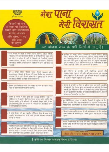 हरियाणा मेरा पानी मेरी विरासत योजना आवेदन पीडीएफ फॉर्म | Mera Pani Mere Virasat Yojana pdf form Download