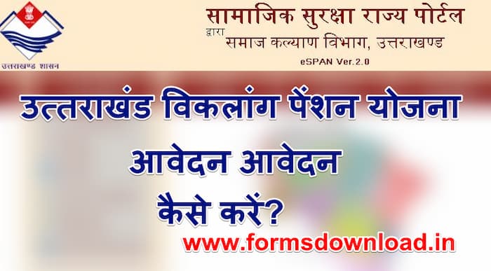 उत्तराखंड विकलांग योजना आवेदन पीडीएफ फॉर्म | UK Divyang Pension Yojana PDF Form