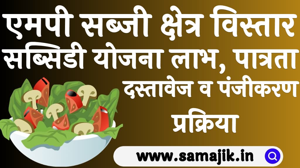 एमपी सब्जी क्षेत्र विस्तार सब्सिडी योजना 2024 लाभ, पात्रता, दस्तावेज व पंजीकरण प्रक्रिया